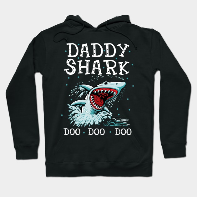 Daddy shark funny Hoodie by RuthTBlake